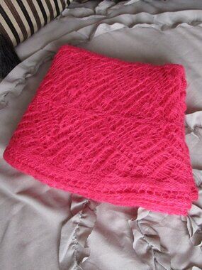 large lacy knit infinity scarf shawl